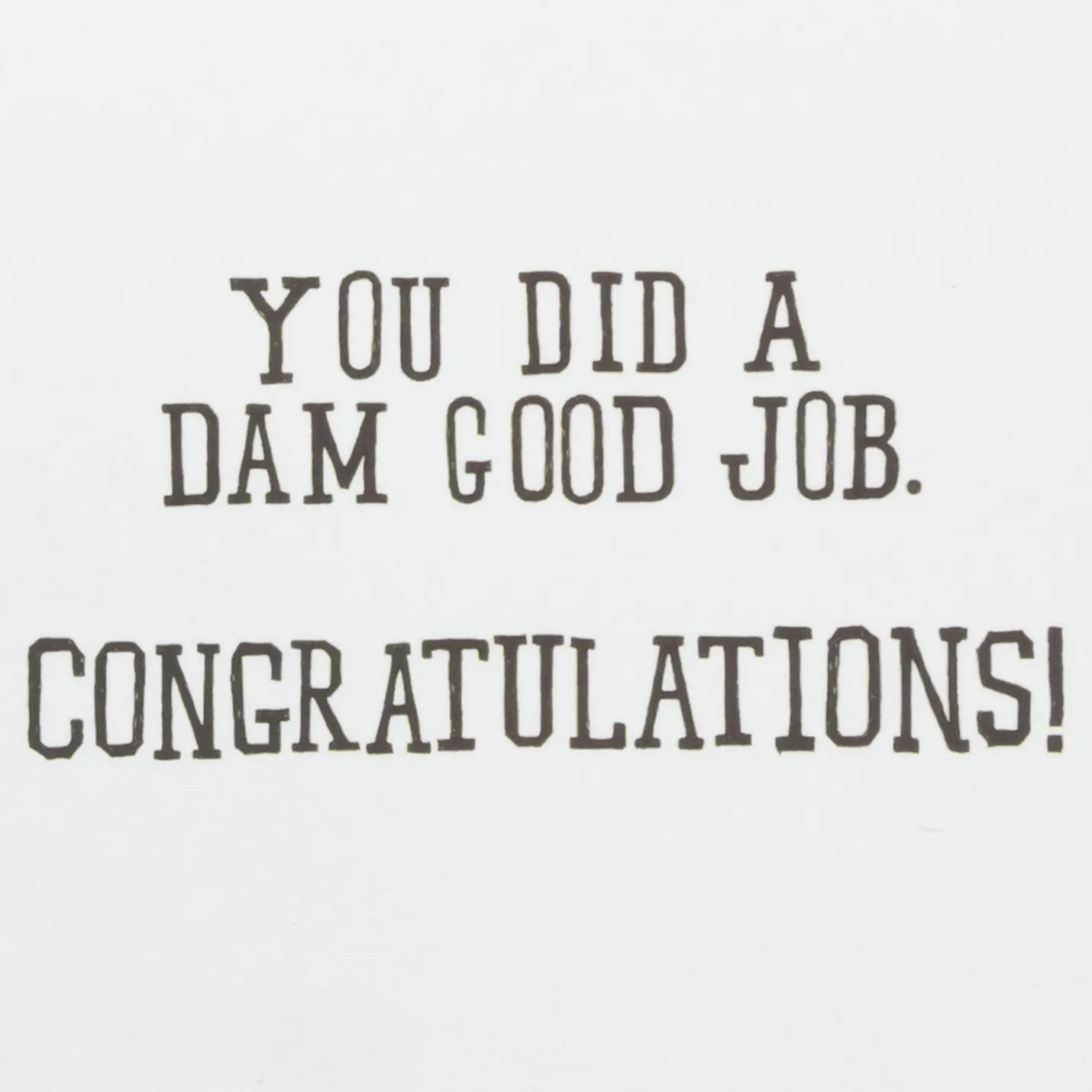 A Dam Good Job Beaver Graduation Card