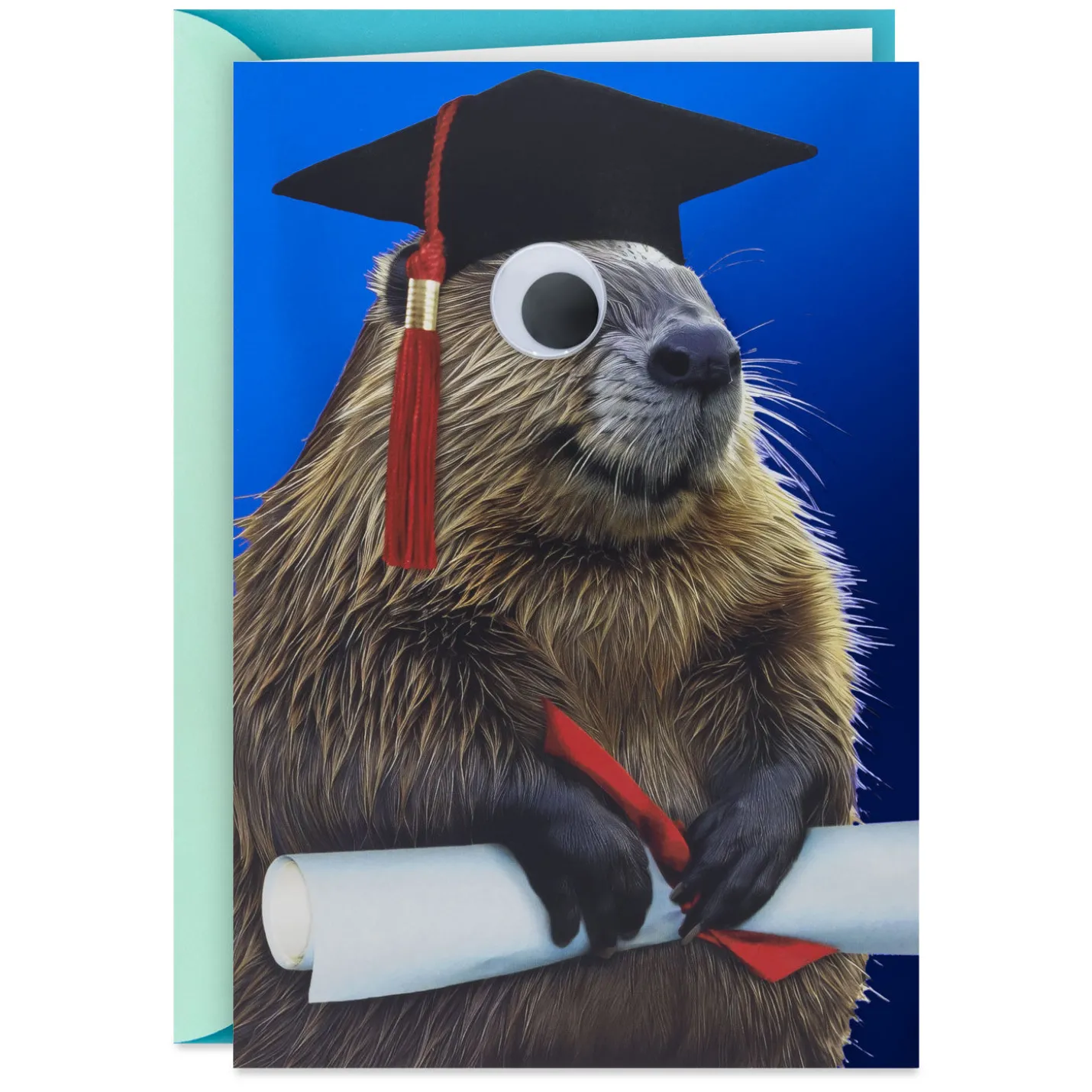A Dam Good Job Beaver Graduation Card
