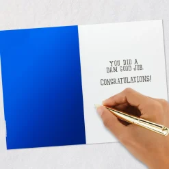 A Dam Good Job Beaver Graduation Card