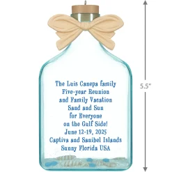 A Day at the Beach Personalized Ornament, Custom Text