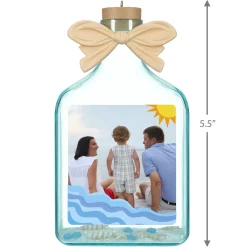 A Day at the Beach Sun & Waves Personalized Ornament, Custom Photo