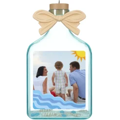 A Day at the Beach Sun & Waves Personalized Ornament, Custom Photo