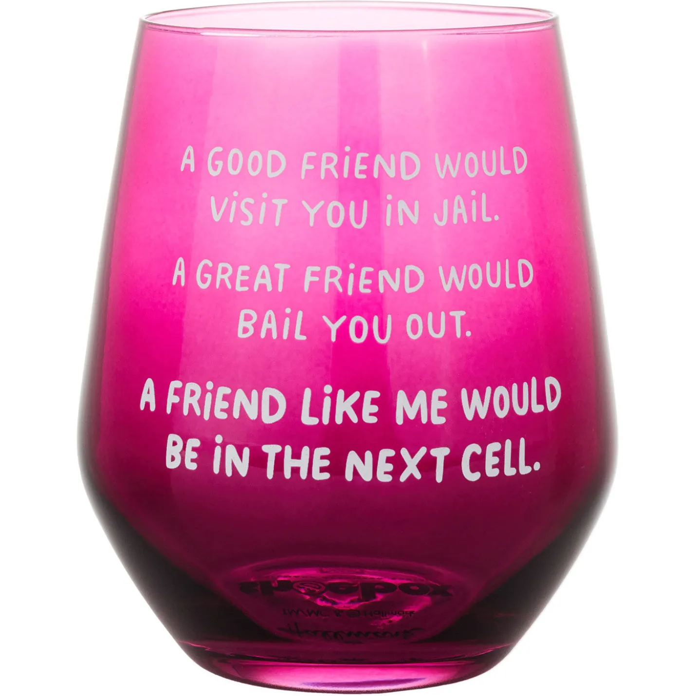 A Friend Like Me Funny Stemless Wine Glass, 15.5 oz.