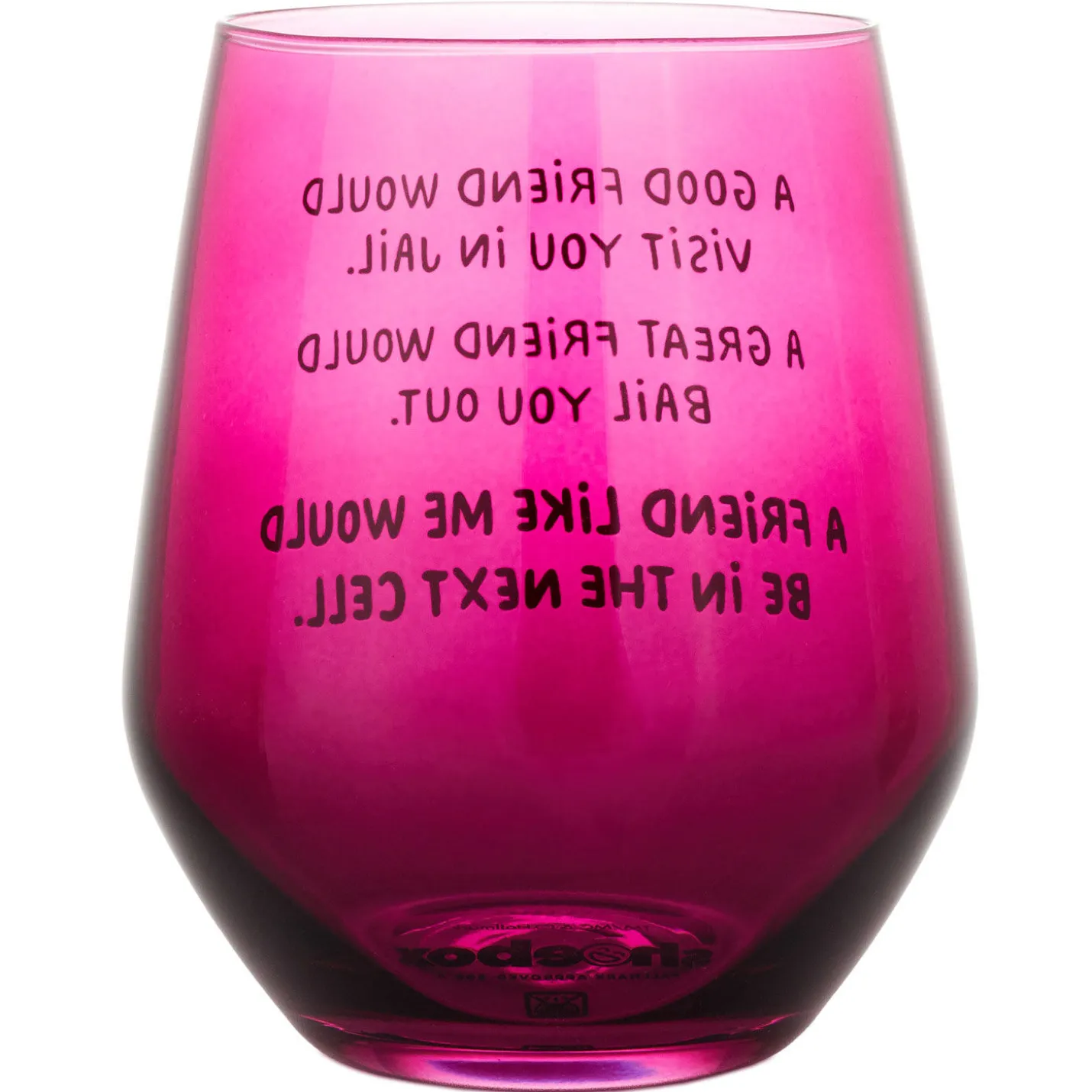 A Friend Like Me Funny Stemless Wine Glass, 15.5 oz.