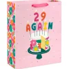 15.5" 29 Again Cake and Candles Extra-Large Birthday Gift Bag