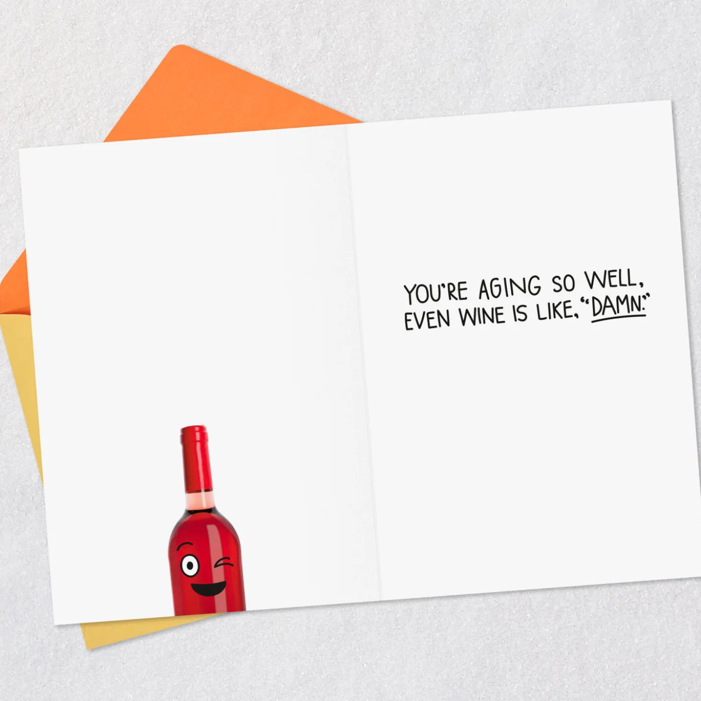 Aging Better Than Wine Funny Birthday Card
