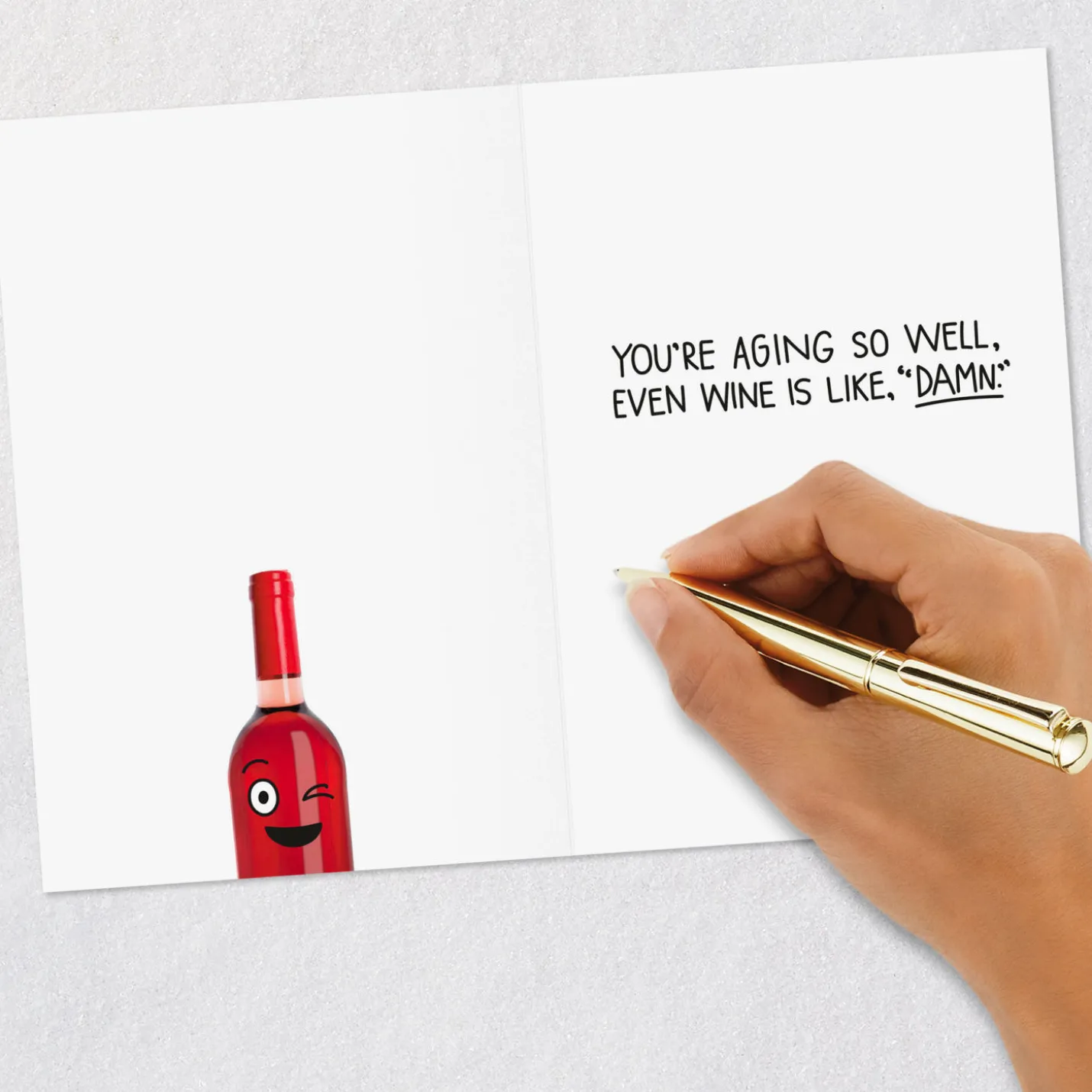 Aging Better Than Wine Funny Birthday Card