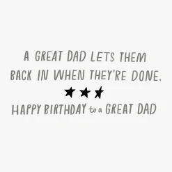 A Good Dad vs. a Great Dad Funny Birthday Card