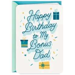 A Good Man and Great Role Model Birthday Card for Bonus Dad