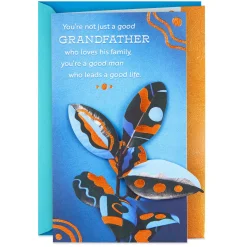 A Good Man Who Leads a Good Life Birthday Card for Grandfather