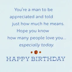 A Good Man Who Leads a Good Life Birthday Card for Grandfather