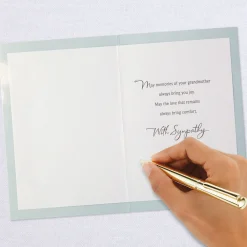 A Grandmother's Love Never Leaves Sympathy Card
