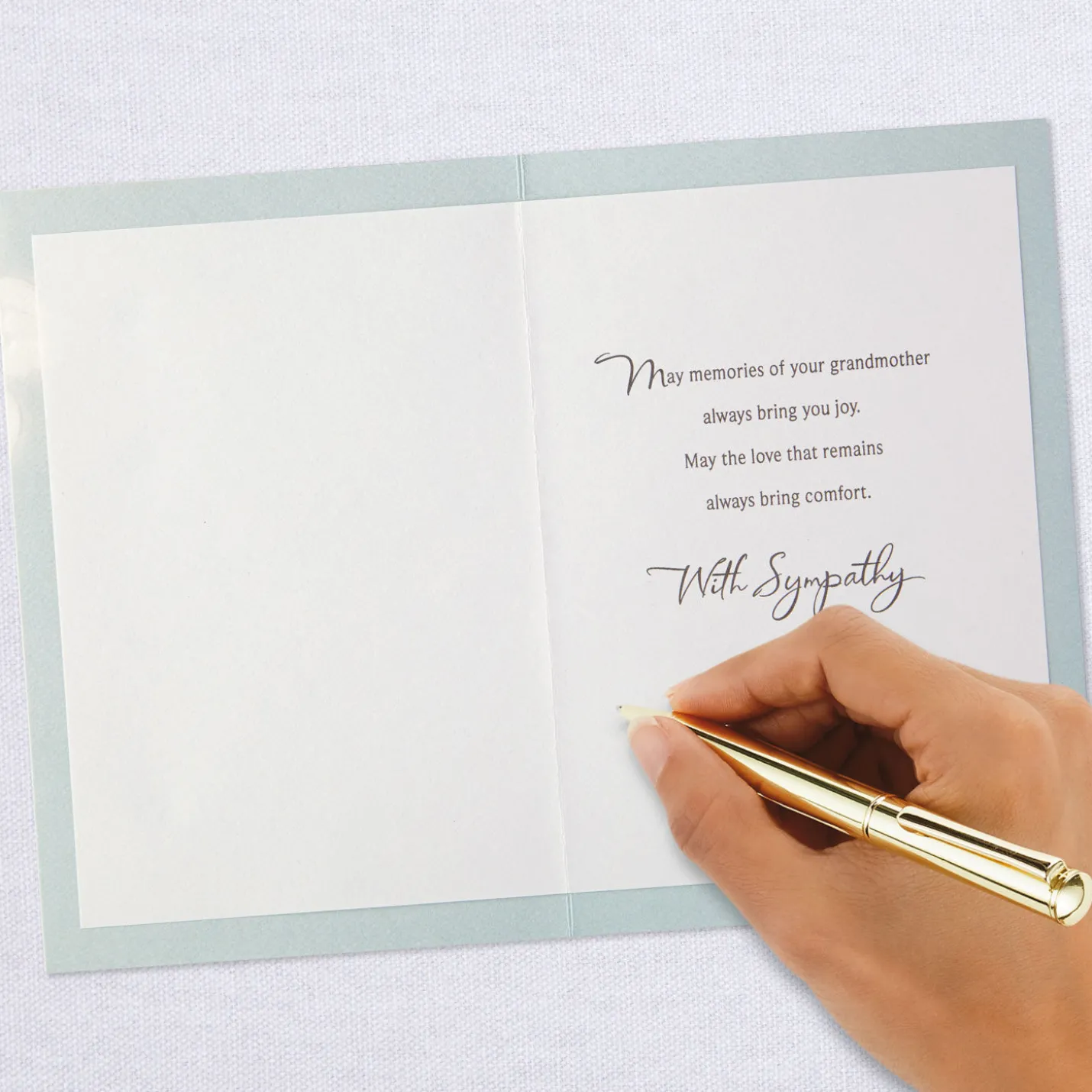 A Grandmother's Love Never Leaves Sympathy Card