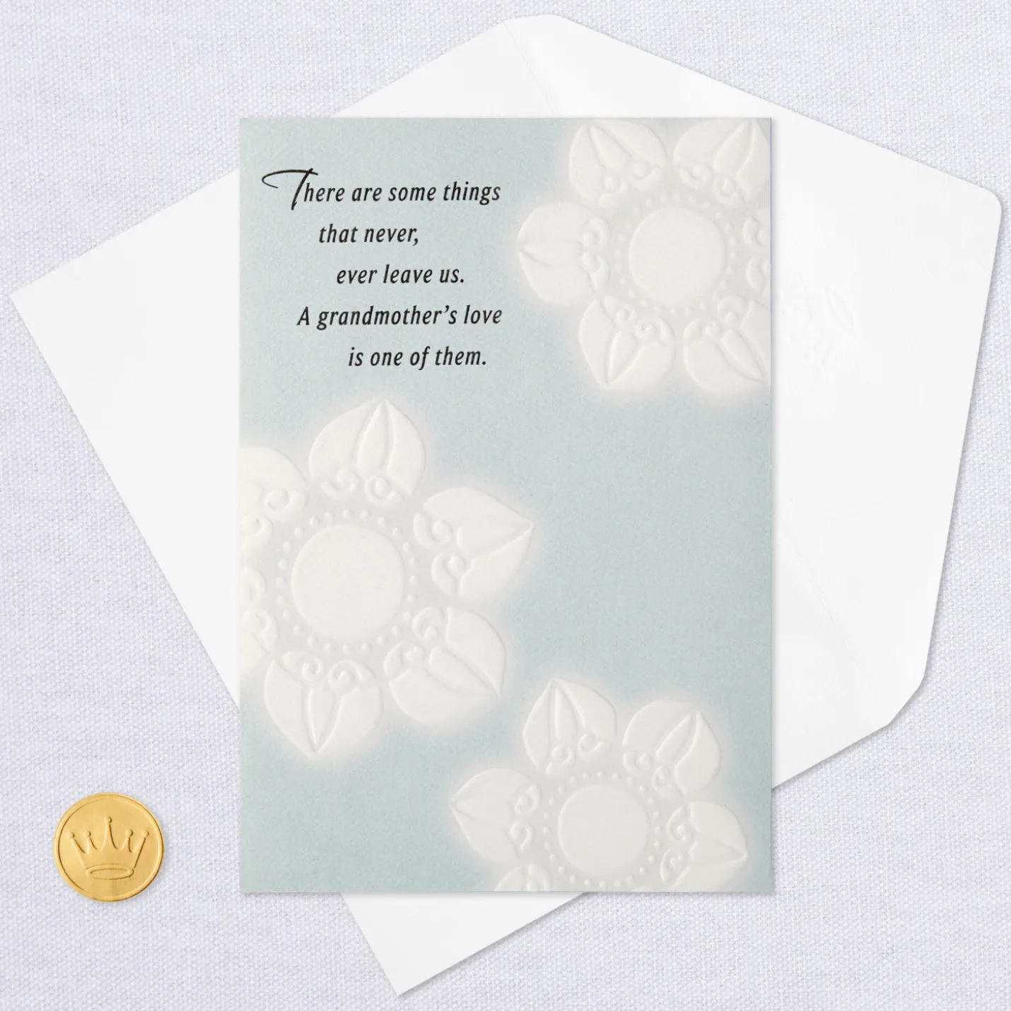 A Grandmother's Love Never Leaves Sympathy Card