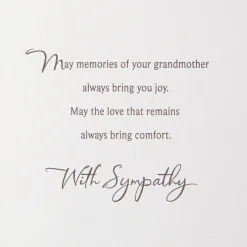 A Grandmother's Love Never Leaves Sympathy Card