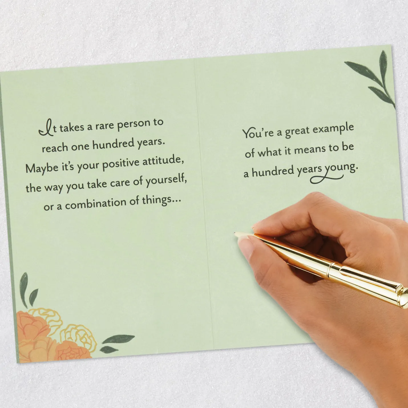 A Great Example of 100 Years Young 100th Birthday Card