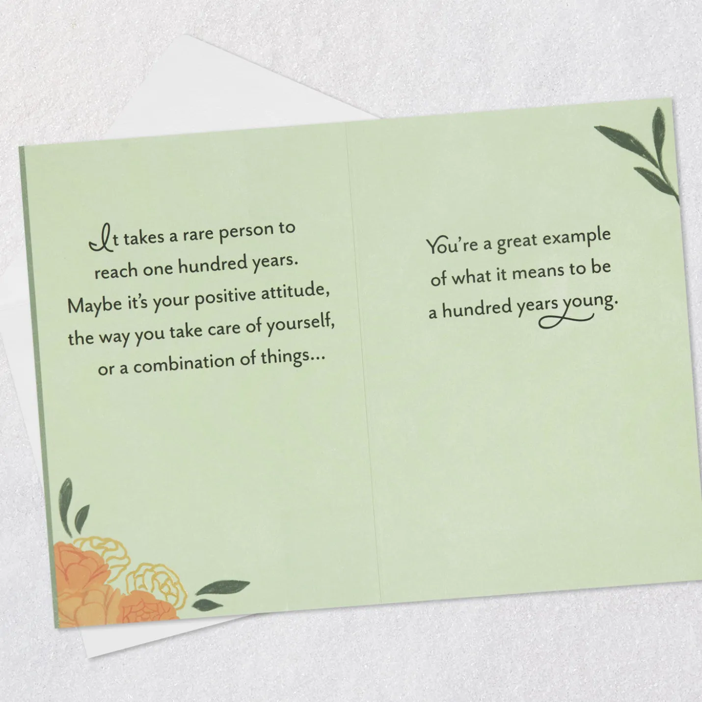 A Great Example of 100 Years Young 100th Birthday Card