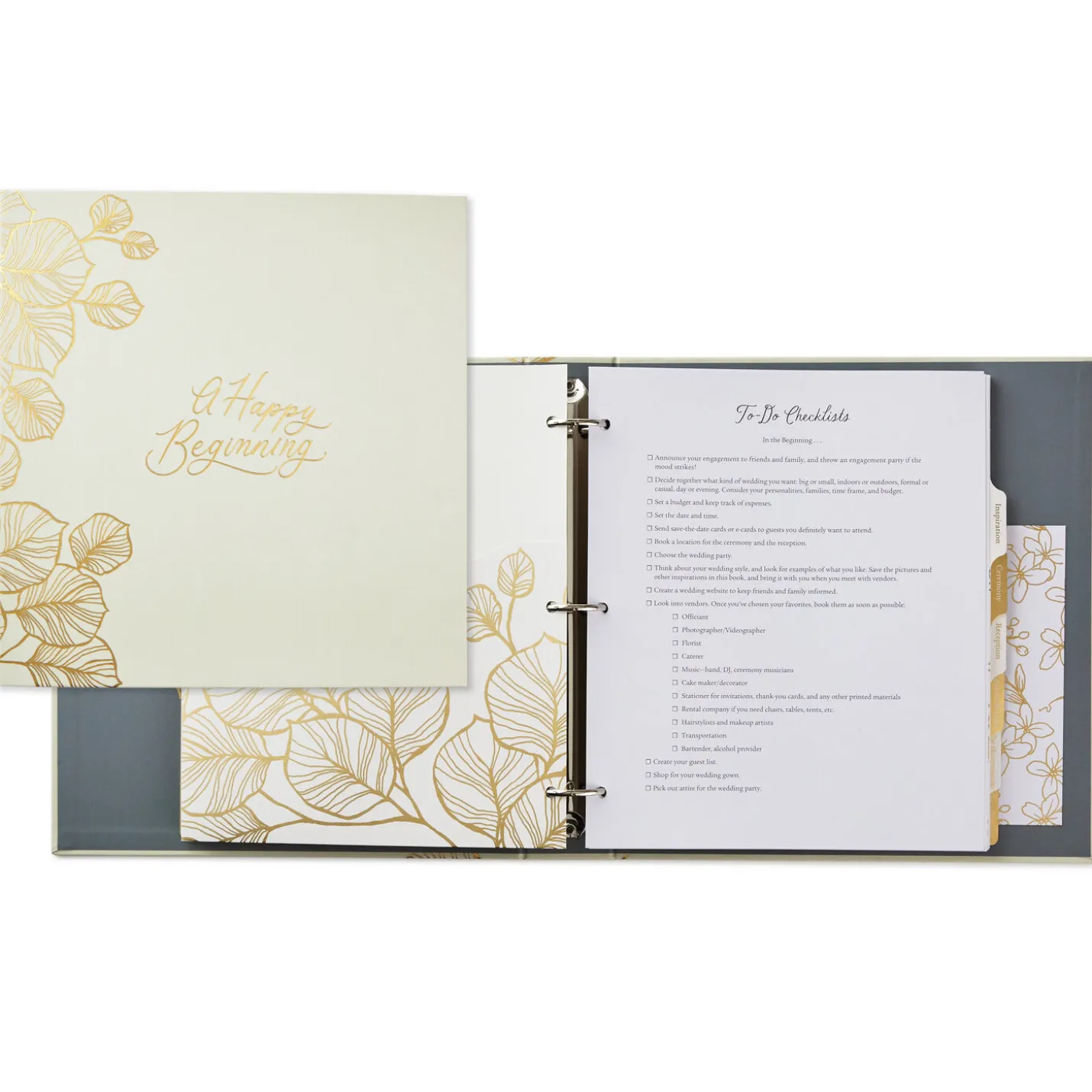 A Happy Beginning Wedding Planner 3-Ring Binder