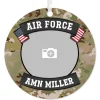 Air Force Metal Personalized Ornament, Custom Photo and Text