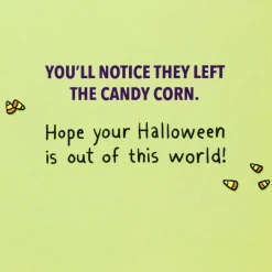 Aliens Left the Candy Corn Funny Halloween Card With Sound