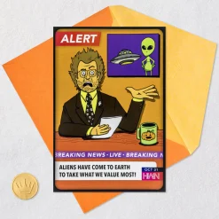 Aliens Left the Candy Corn Funny Halloween Card With Sound
