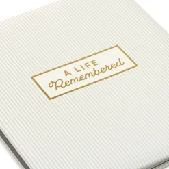 A Life Remembered Taupe Striped Refillable Photo Album