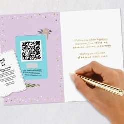 A Lifetime of Dreams Come True Gift Card Greeting Wedding Card