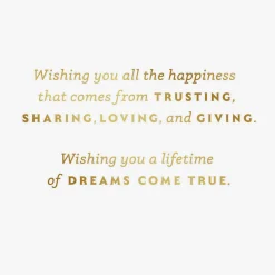 A Lifetime of Dreams Come True Gift Card Greeting Wedding Card