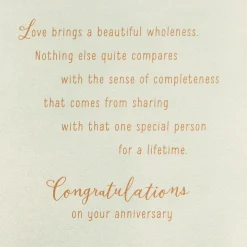 A Lifetime of Love Anniversary Card
