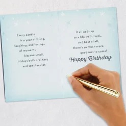 A Life Well-Lived Candles 75th Birthday Card