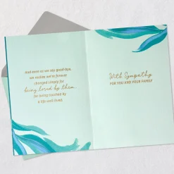 A Life Well-Lived Sympathy Card for Loss of Relative