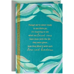 A Life Well-Lived Sympathy Card for Loss of Relative