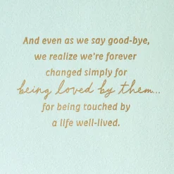 A Life Well-Lived Sympathy Card for Loss of Relative