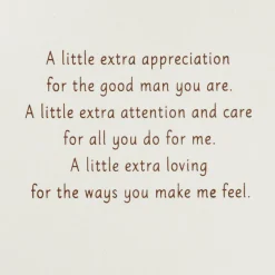 A Little Extra for the Man I Love Romantic Birthday Card for Him