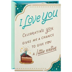 A Little Extra for the Man I Love Romantic Birthday Card for Him
