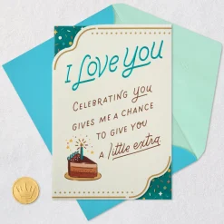 A Little Extra for the Man I Love Romantic Birthday Card for Him