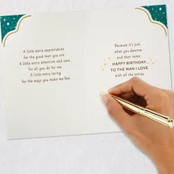 A Little Extra for the Man I Love Romantic Birthday Card for Him