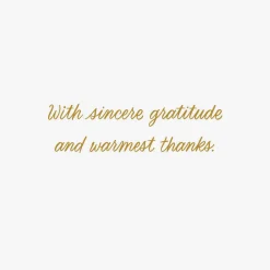 A Little Note of Sincere Gratitude Thank You Card