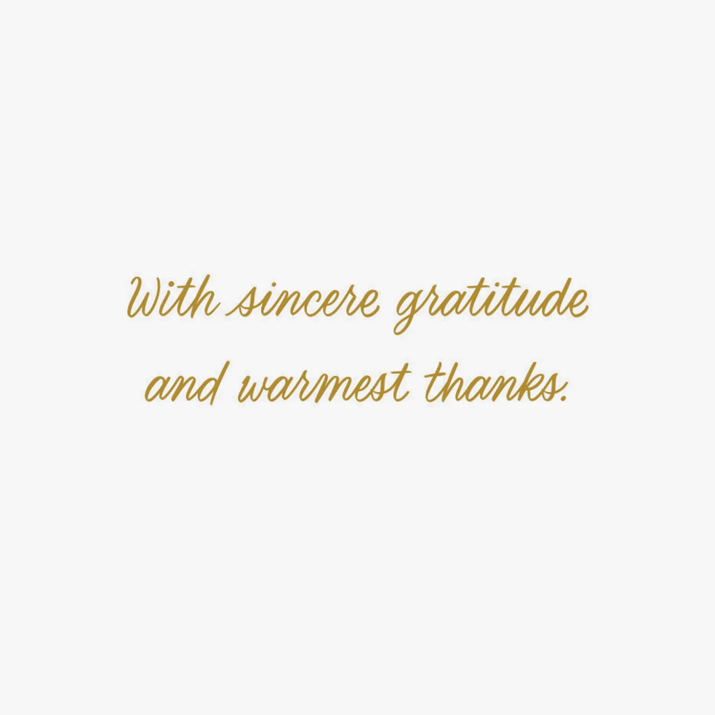 A Little Note of Sincere Gratitude Thank You Card