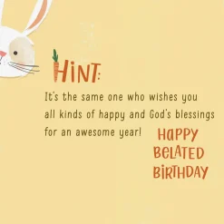 All Kinds of Happy Religious Belated Birthday Card