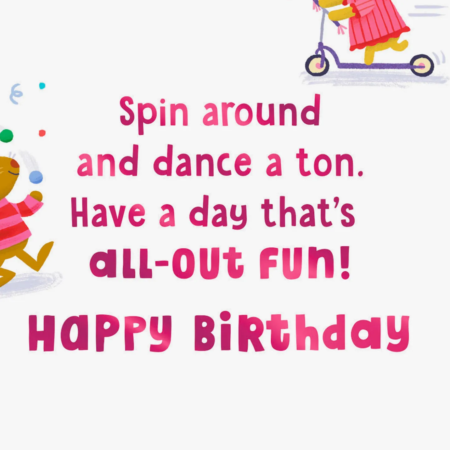 All-Out Fun Birthday Card for Kids