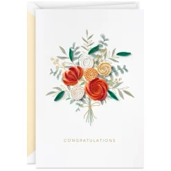All the Best Bouquet Quilled Paper Handmade Wedding Card
