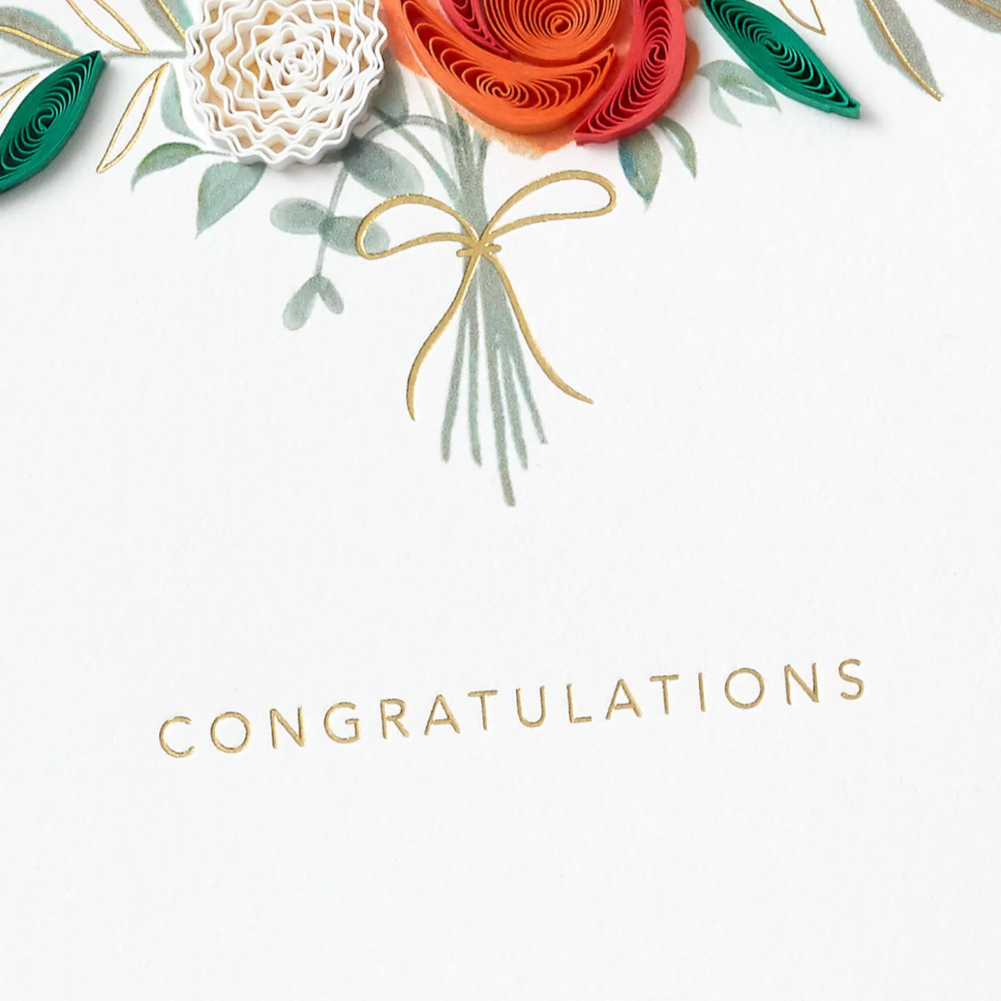 All the Best Bouquet Quilled Paper Handmade Wedding Card