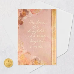 A Loss Beyond Words Sympathy Card for Loss of Daughter