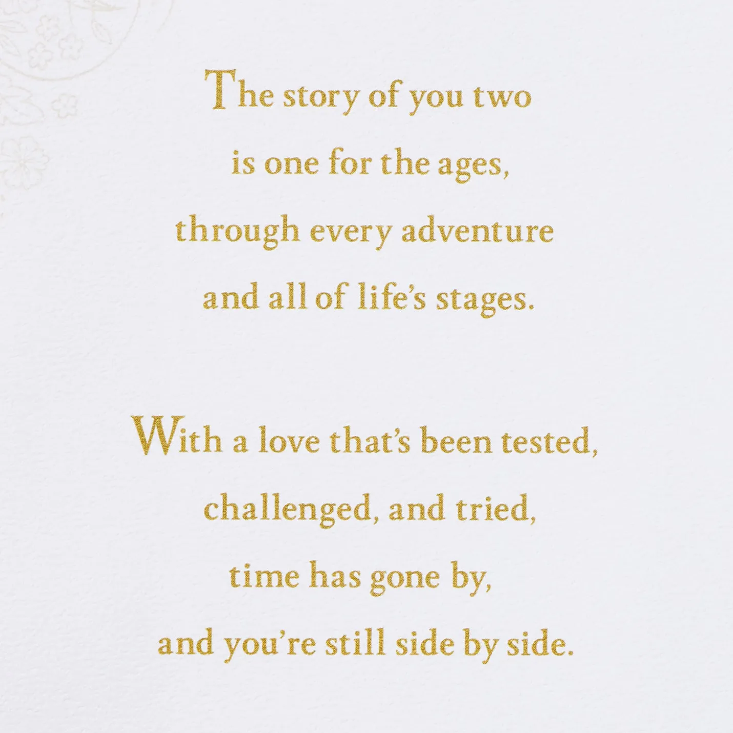 A Love Story for the Ages 50th Anniversary Card