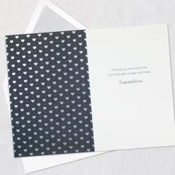 A Love That Only Gets Stronger With Time Wedding Card With Metal Ornament