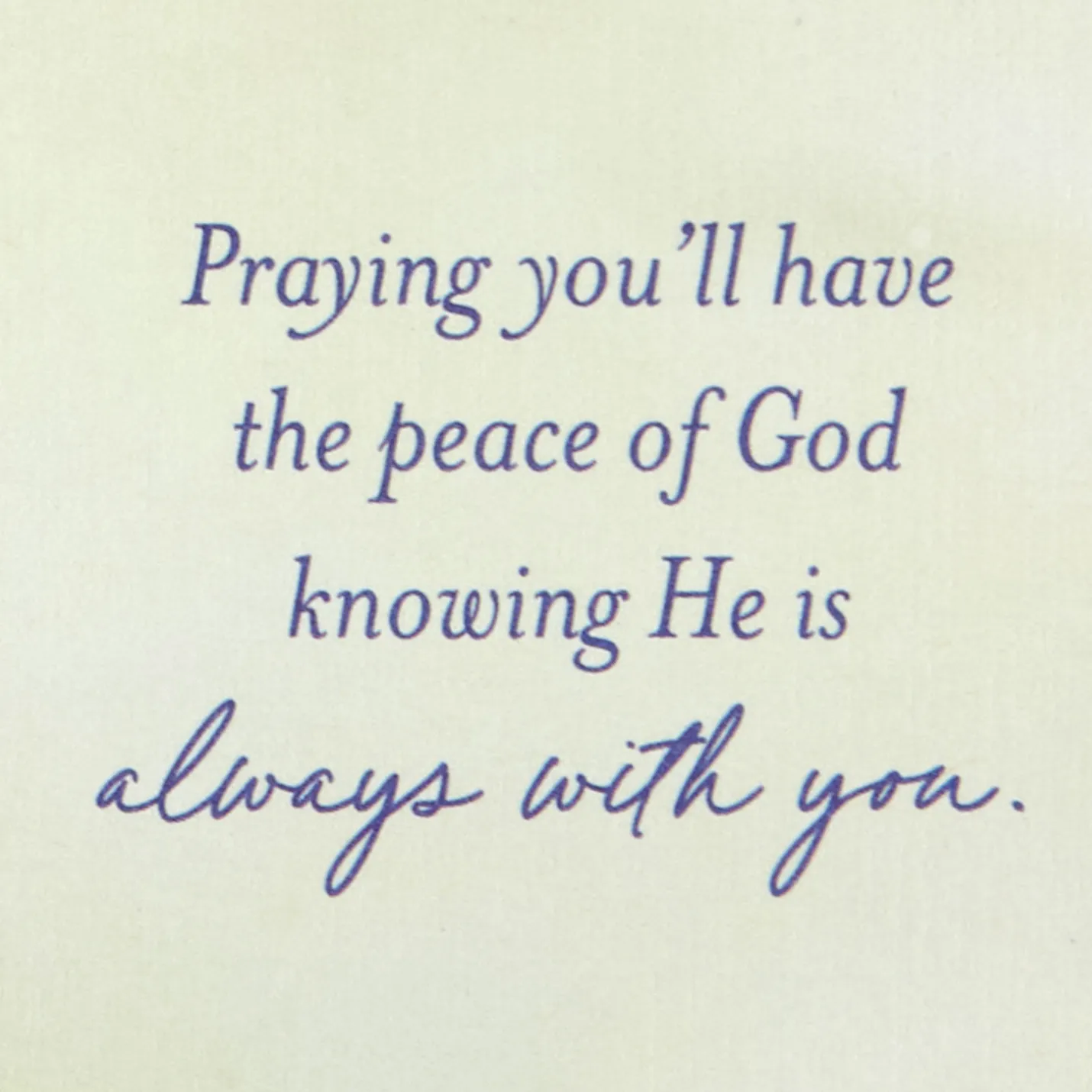 Always Believe, Trust and Hope Religious Encouragement Card