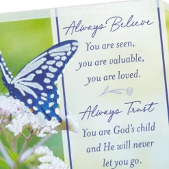 Always Believe, Trust and Hope Religious Encouragement Card