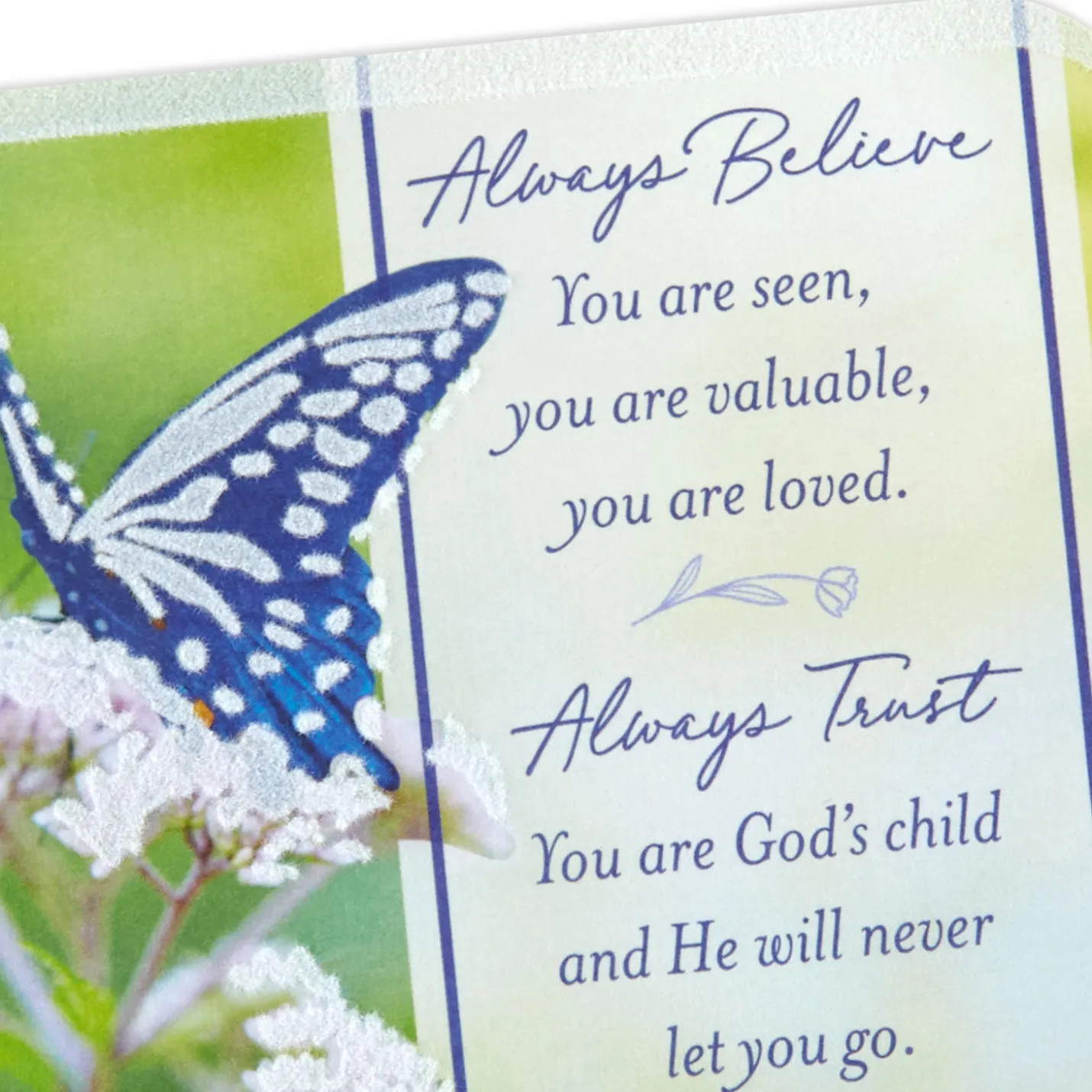 Always Believe, Trust and Hope Religious Encouragement Card