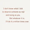 A Man Like You to Love Romantic Birthday Card for Him